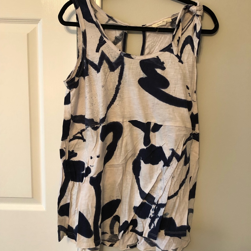Anthropologie ink splattered tank